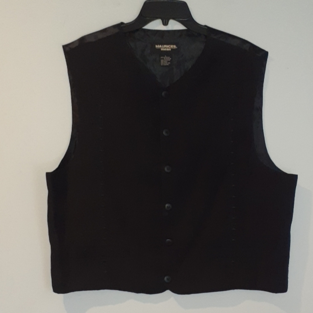 Maurices Black Mens Suit Vest L